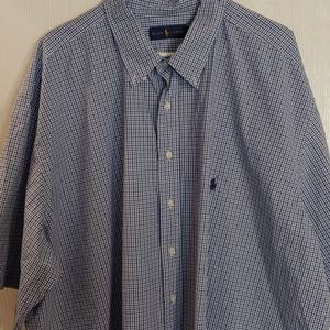 Ralph Lauren, 4XLT, Navy and Light Blue